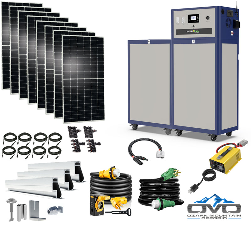 Load image into Gallery viewer, 4KW Offgrid Kit - BatteryEVO Walrus Arctic 8KW Inverter - 31KW Battery Bank ALL-IN-ONE UNIT
