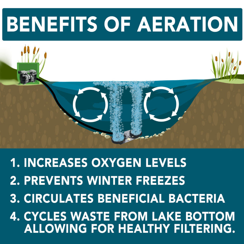Load image into Gallery viewer, High Flow Solar Pond Aeration - Complete System with LiFePO4 Battery
