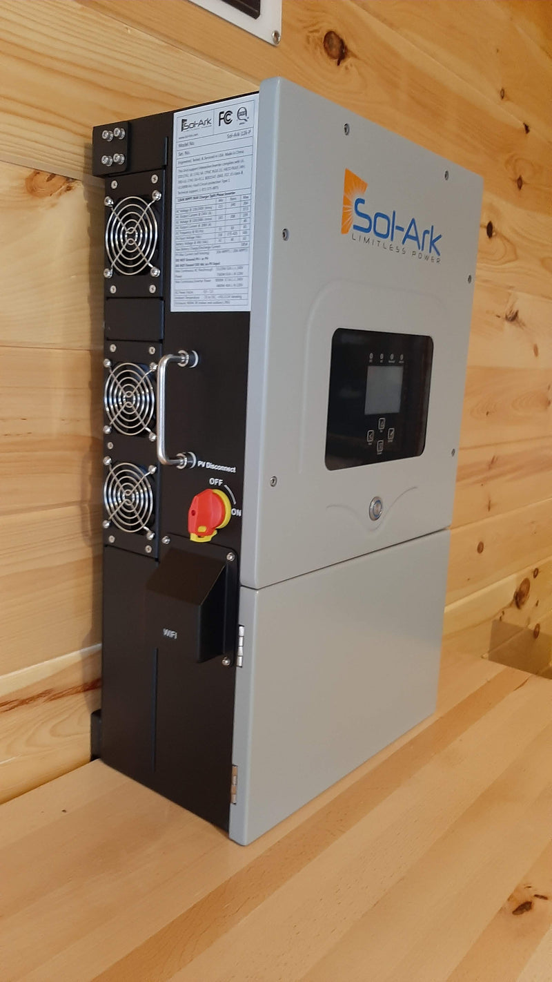Load image into Gallery viewer, 12KW Complete Offgrid Solar Kit + 12K Sol-Ark Inverter +12.96KW Solar with Mounting Rails and Wiring
