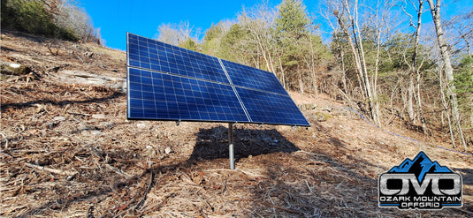 Adjustable Solar Panel 3" Pole Mount - 4x Solar Panels (With Modules) 1440 Watt Array