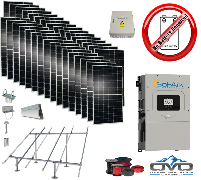 Load image into Gallery viewer, 17KW Complete Offgrid Solar Kit + 15K Sol-Ark Inverter +17KW Solar with Ground Mount and Wiring
